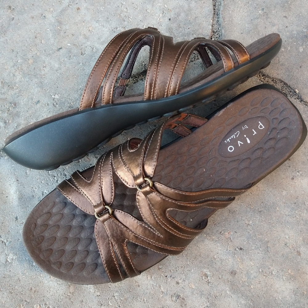PRIVO zandor slide sandals bronze 6.5 W